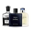 PACK DE 3 PERFUMES: BLEU DE CHANEL, CREED AVENTUS, LIGHT BLUE DE DOLCE & GABBANA – 100 ML